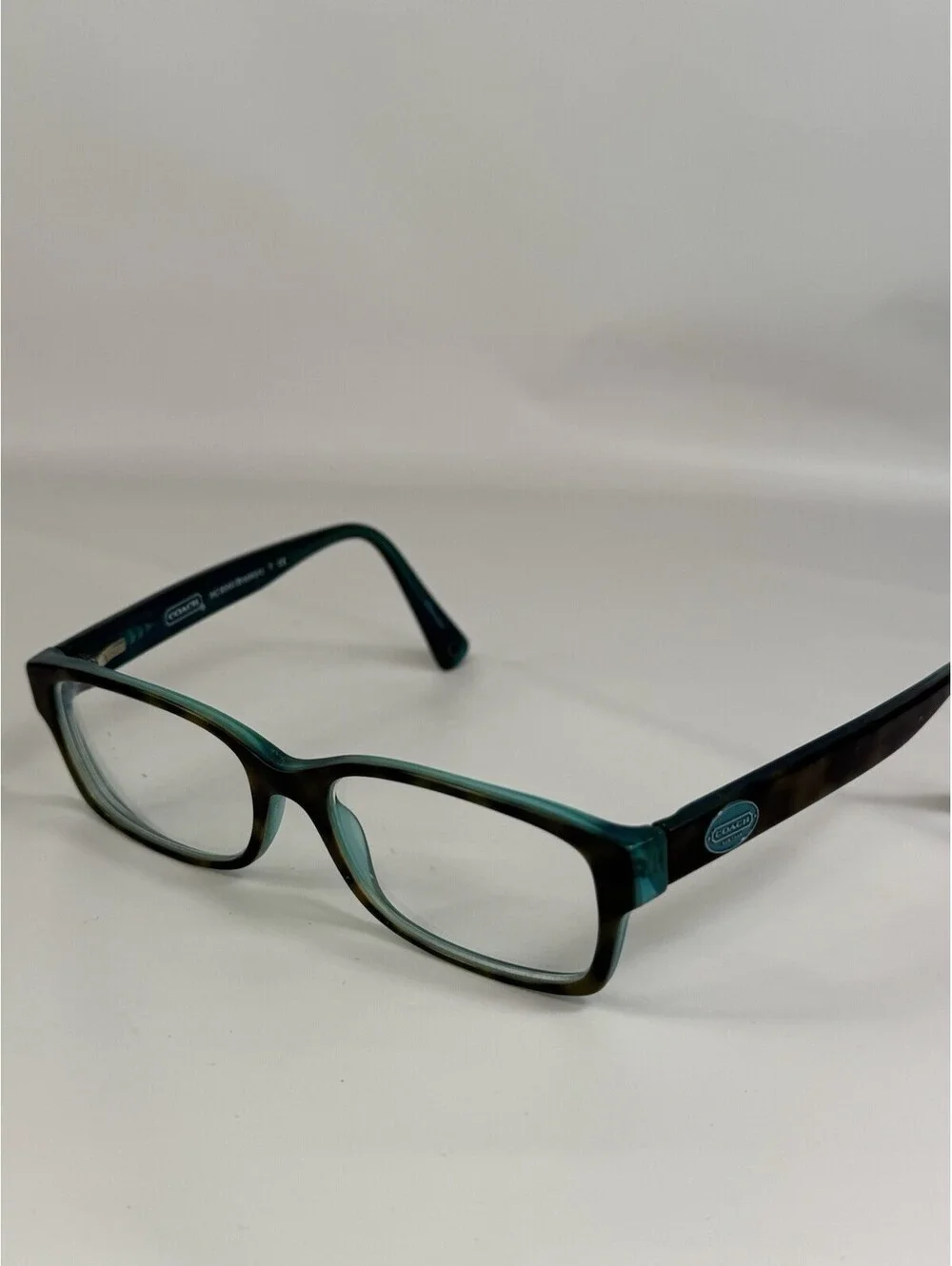 Coach Brooklyn HC 6040 5116 Dark Tortoise Teal Eyeglasses Frames 52-16 135